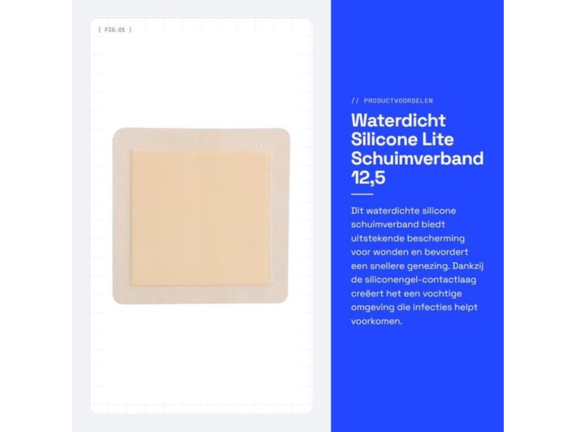 Venda De Curativo - Bandagem De Silicone Gel - Água-resistente - 12,5 X 12,5 Cm - Recuperação Mais Rápida - Proteção Da Ferida - Flexível E Suave - Ad