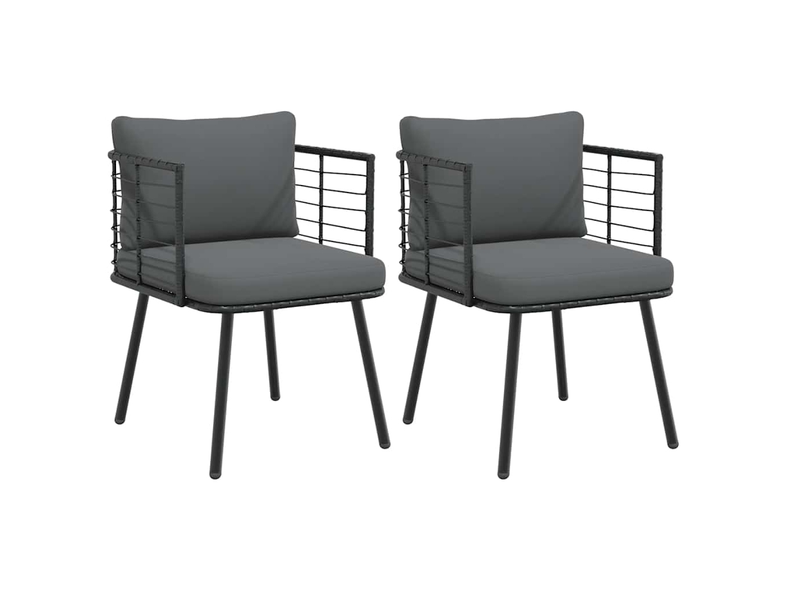 Garden Chair, Garden Chairs Vidaxl Preto Rattan / Vime (n/a)