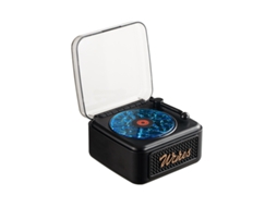Coluna Bluetooth retrô: ruído branco, som vinil. Mini sem fios.