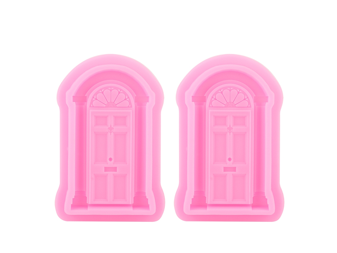 2 Peças De Molde De Silicone Diy Para Bolo, Fondant, Biscoitos - Ferramenta De Confeitaria Rosa
