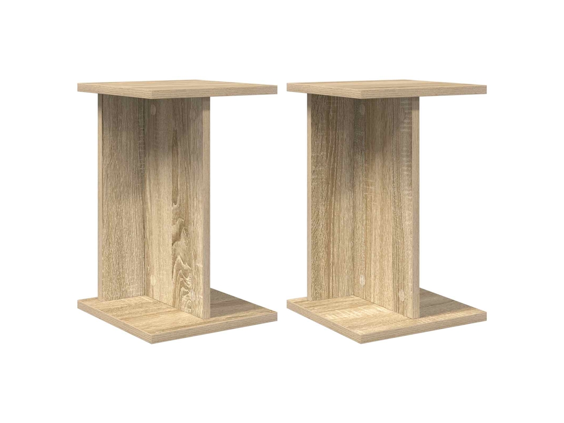 Conjunto 2 Suporte Para Plantas De Interior Vidaxl Castanho Derivados De Madeira (25 X 25,5 X 40,5 Cm)
