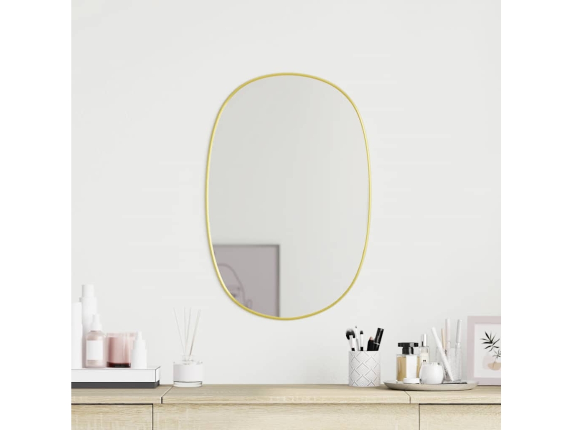 Vidaxl Espelho De Parede 50x35 Cm Dourado
