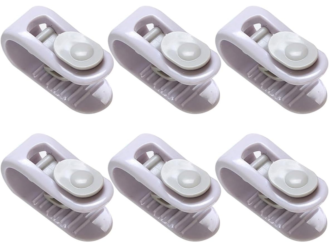 Conjunto de 6 Prendedores Edredom e Lençóis Plástico, Antiderrapantes Compactos, Ideais para Fixar CHABERLU