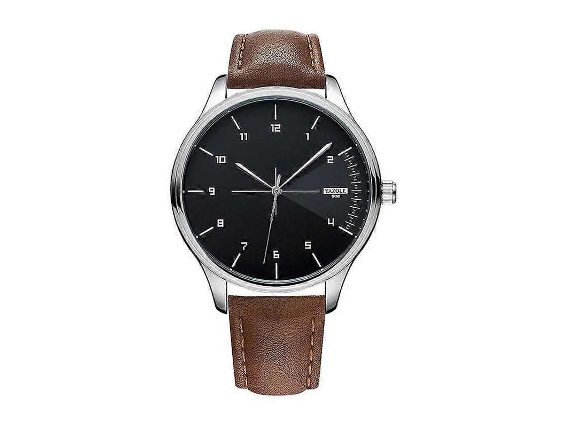 Relógio De Pulso Masculino Yazole 502 Com Numerais Arábicos, Estilo Negócios, Quartzo.