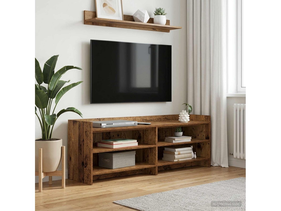 Vidaxl Gabinete Para Tv 135 X 33 X 47 Cm Madeira Antiga