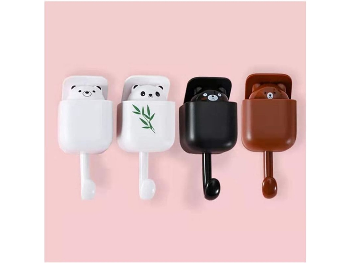 Gancho de Parede Nova Line Autoadesivo de Urso Panda Decorativo