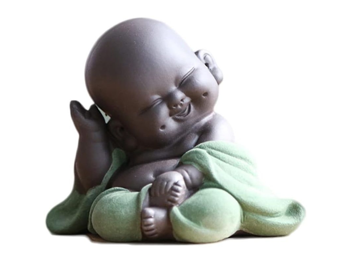 2026 estatua de Buda Sonriente En Miniatura de Cerámica Decorativa para Mesa de Té Y Decoración Del Hogar.