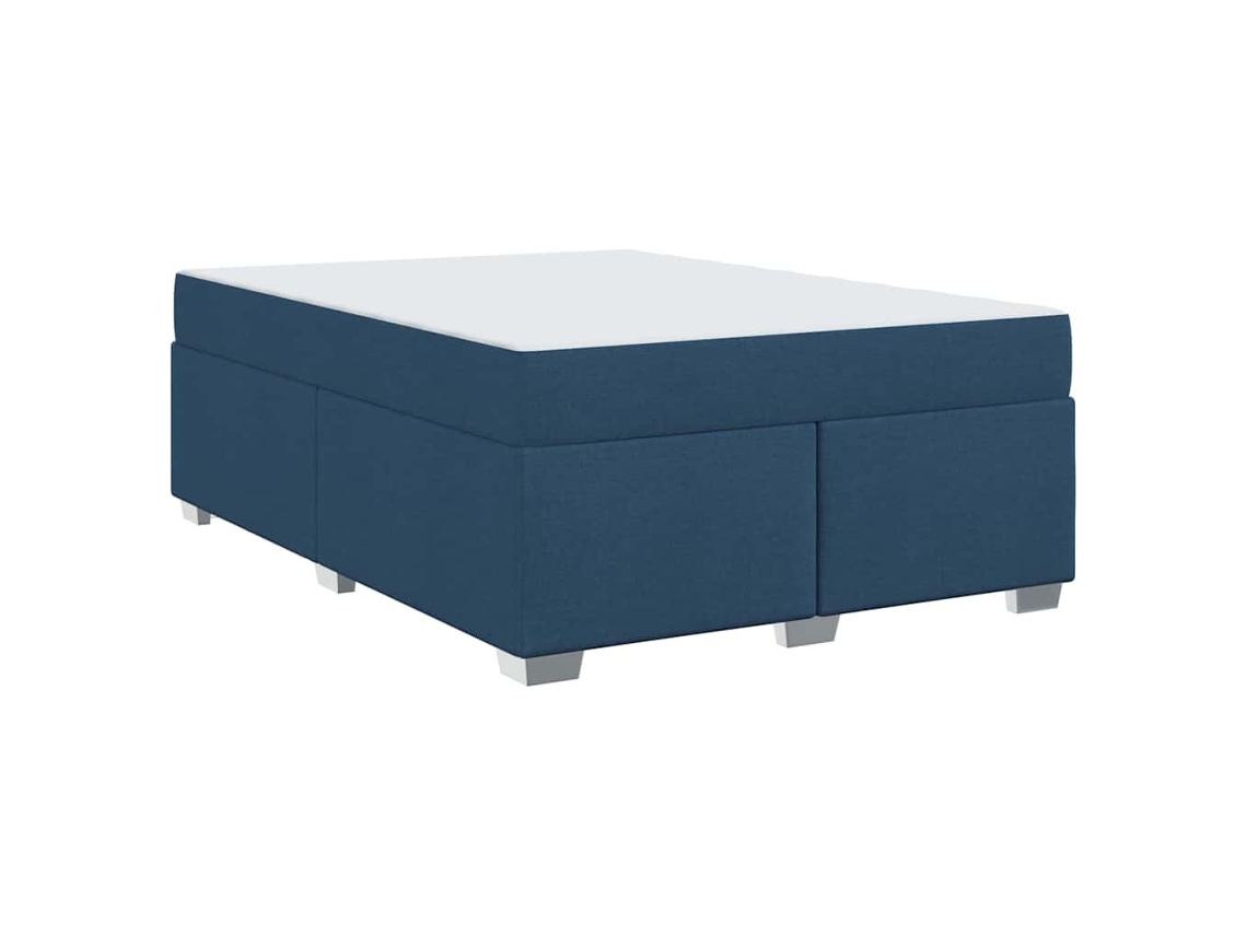 Conjunto 1 Estrutura Da Cama Vidaxl Azul Tecido (140 X 200 Cm)