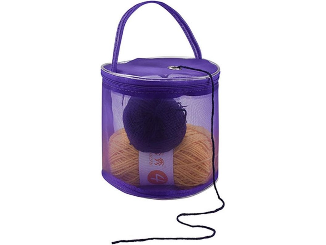 Bolsa de Armazenamento Nova Line para Lã, Malha Transparente, Porta Agulhas, S | S/MARCA