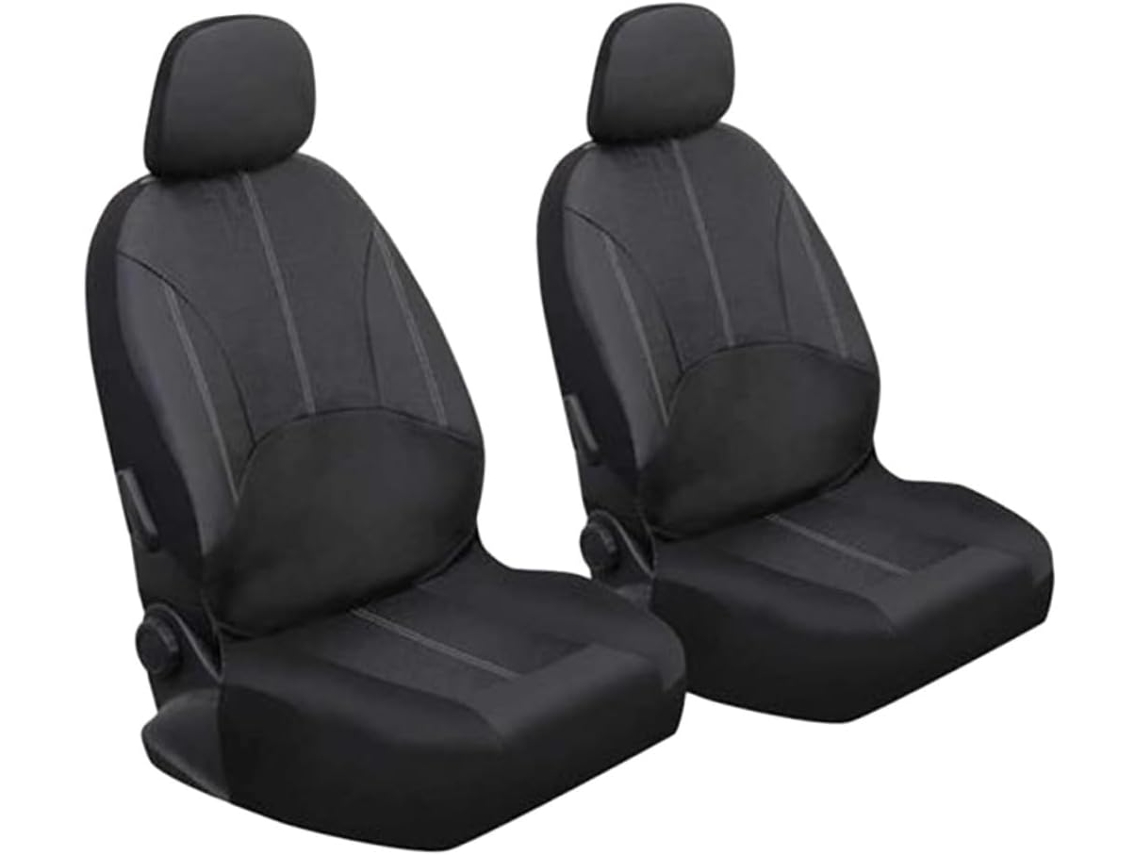 Capas para bancos de carro, acessórios internos, couro PU preto, 4 peças, proteção