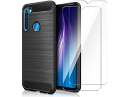 Capa + Película Xiaomi Redmi Note 8 HONGWE. Preto