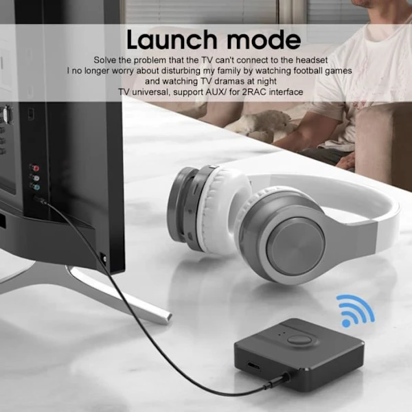 Adaptador Bluetooth Áudio, 2 Em 1, Para Tv, Pc