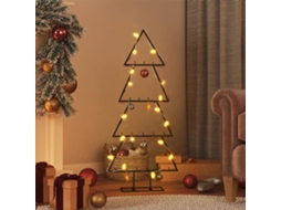 Vidaxl Árvore De Natal Para Decoração 90 Cm Metal Preto