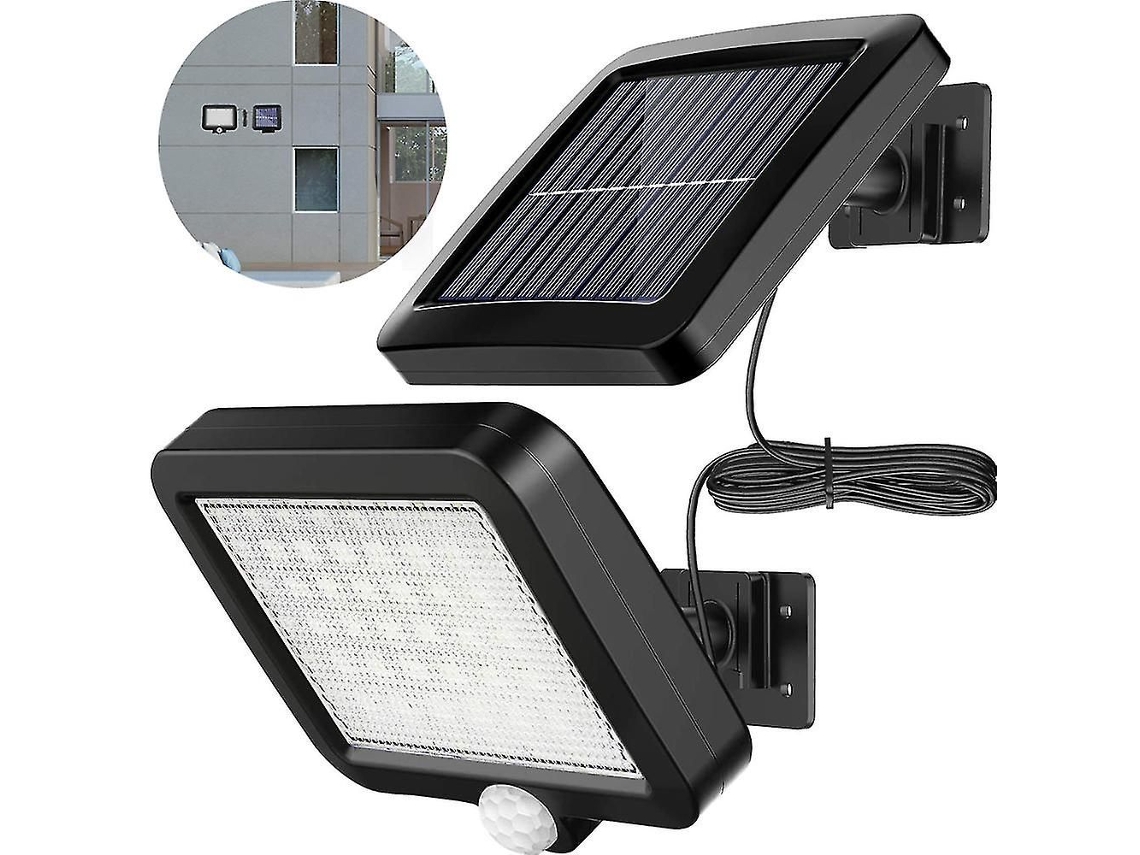 Luz Solar Externa Led, Impermeável, Luminária De Parede Com Cabo