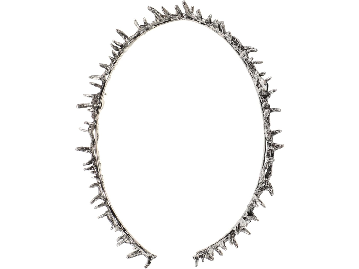 Coroa De Espinhos Para O Halloween, Acessório De Cabelo Para Cosplay E Festas, Cor Prata.
