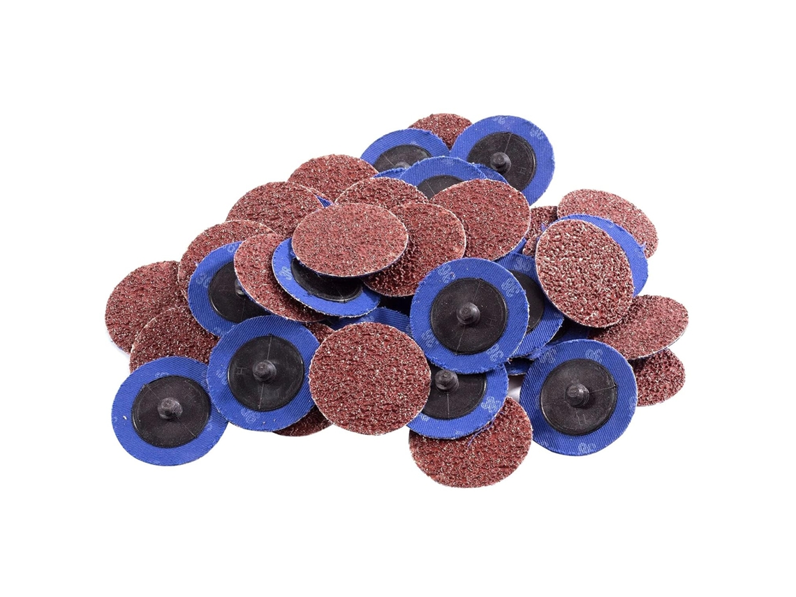 Conjunto De 50 Discos Lixa 2 Polegadas 5cm, Grão 36, Discos De Óxido Alumínio Para Retificadora Pneumática