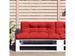 Vidaxl Almofadões De Paletes 2 Pcs Tecido Vermelho
