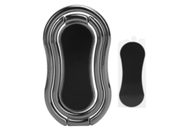 Suporte para Anel de Telefone com Rotação de 360° Pliável Preto EOOCOO