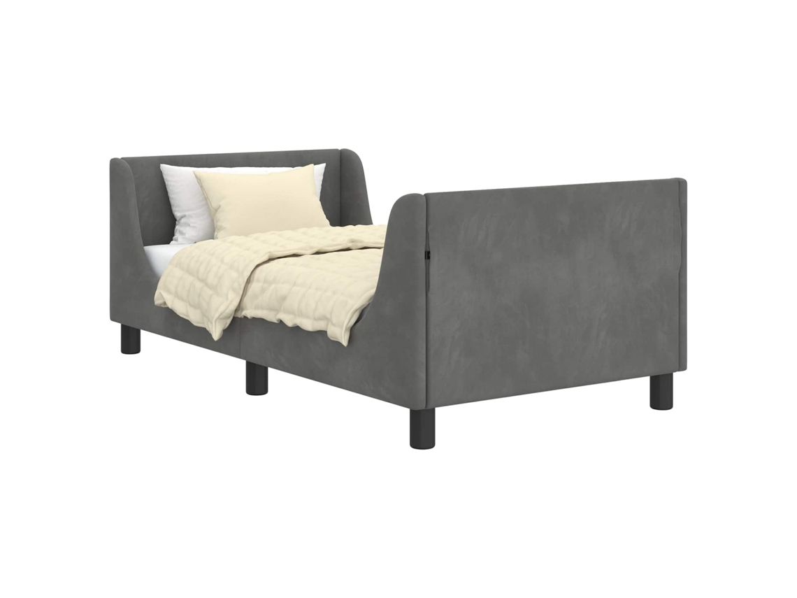 Estrutura de Cama Infantil com Cabeceira Cinza Escuro MAISON EXCLUSIVE