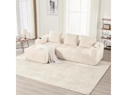 Sofá Compacto De Veludo Cotelê – Macio, Modular, Com Bolso Lateral E Porta-copos. Conforto Premium, 3 Almofadas. Ideal Para Sala E Escritório.