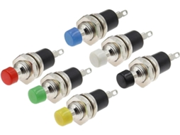 6 Botões De Pressão Momentâneos Pbs 110 Azuis 7mm Com Rearme Automático Pressione O Botão