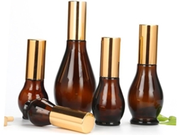 Frascos De Vidro Coloridos Recarregáveis E Vazios De 100ml Para Cosméticos, Estilo Designer.