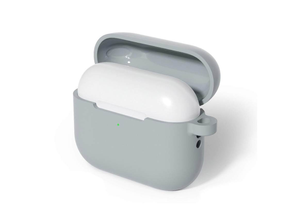 Capa Protetora De Silicone Líquido De Cor Sólida Com Base Plana Para Fones De Ouvido Airpods Pro 3