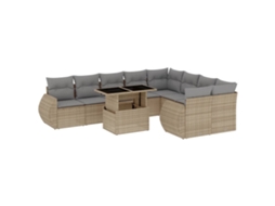 Garden Sofa Set, Garden Sofa Sets Vidaxl Bege Rattan / Vime (n/a)