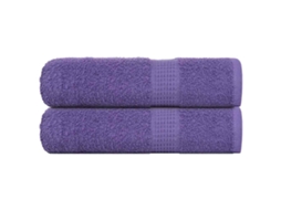 Vidaxl Toalhas De Mãos Frogn 2 Pcs 50x100 Cm 360 G/m² Roxo