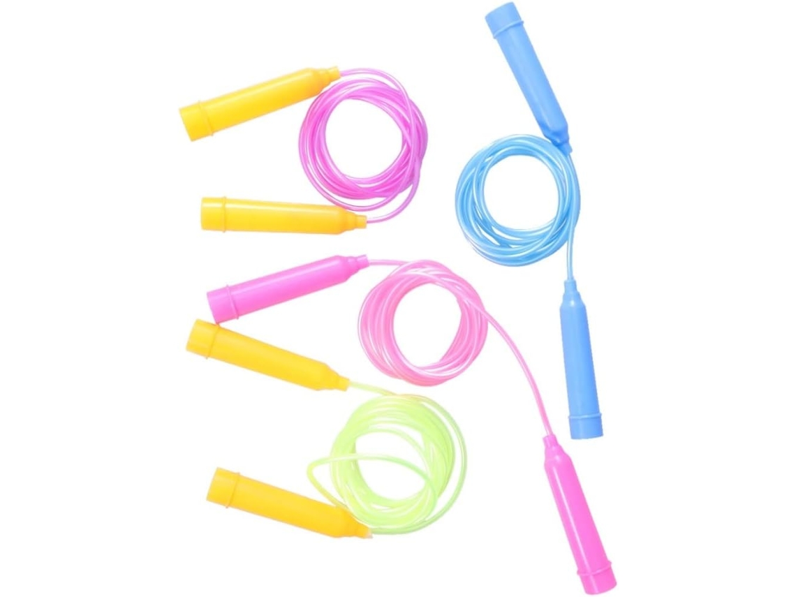 Toyvian Conjunto De 12-cordas Pvc Com Alças Antiderrapantes, Corda De Exercícios Ajustável Para Educação Infantil, Cores