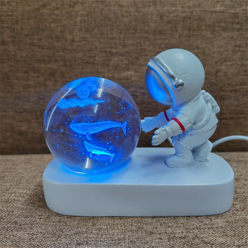 Bola de Cristal Criativa, Luz Noturna Led, Interface Usb, Presente Infantil, Decoração para Casa MDUG