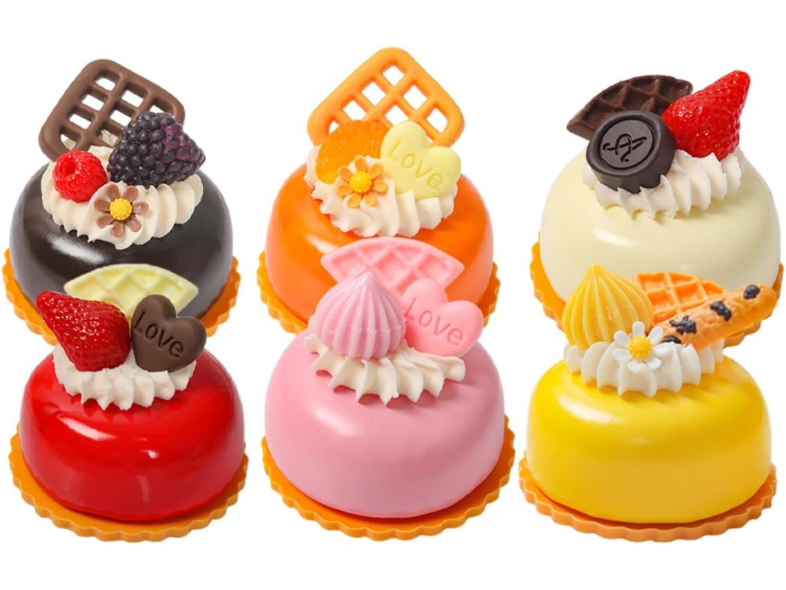 Conjunto de 6 Cupcakes Artificiais Realistas CHABERLU