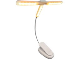 Luminária De Leitura Com Clipe – Brilho Ajustável E Flexível Para Antes Dormir Led Recarregável Quarto, Escritório E