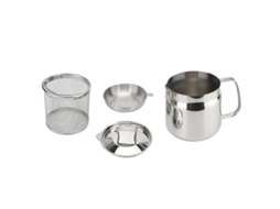 Panela Filtro de Óleo Aço Inox 304 2l para Gordura de Bacon Camping Tampa e Filtro S/MARCA