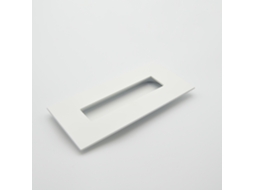 Puxador HARDWAREXCHANGE Retangular em Zamac, 155x73mm Branco fosco (pacote de 12)