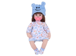 Ats muñecas Reborn de Bebé de Vinilo de Cuerpo Completo Realistas para Niños Regalo Azul
