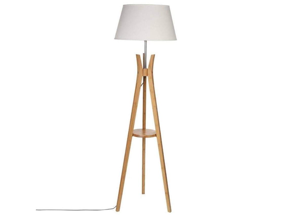 Candeeiro De Pé Tripé - E27 - 40 W - H. 156 Cm - Bege