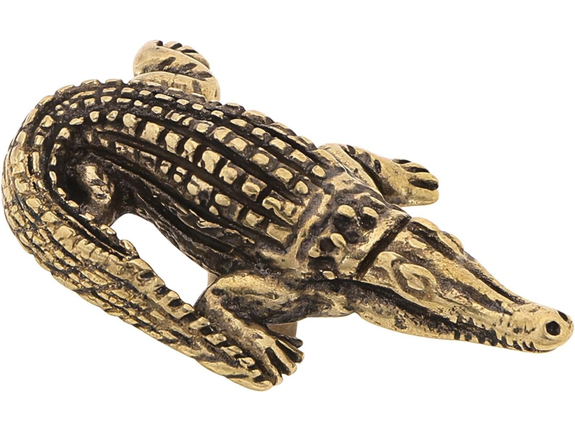 Puxador De Gaveta Latão, Puxador Pequeno Em Formato De Crocodilo, Decoração Para Móveis, Puxador De Gaveta Pequeno E