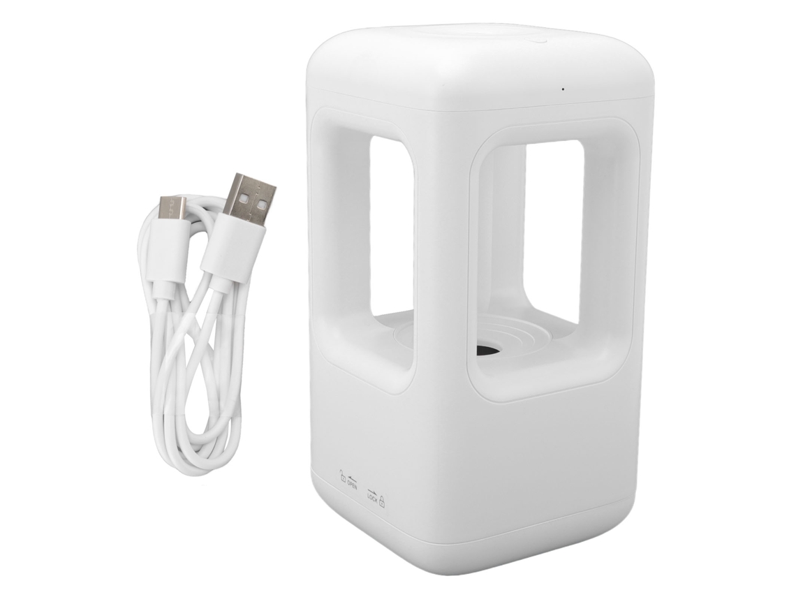 Umidificador Anti Gravidade 500ml Ultrassônico Usb Branco para Quarto Sem Ruído