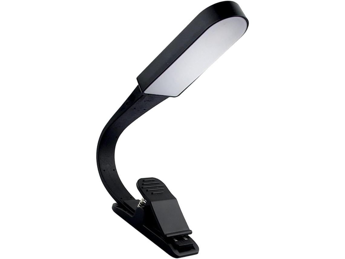 Luminária De Leitura Led Housoutil Touch Com Clipe, Luz Ajustável, Carregamento Usb, Plástico Preto, Luz Brilhante Para