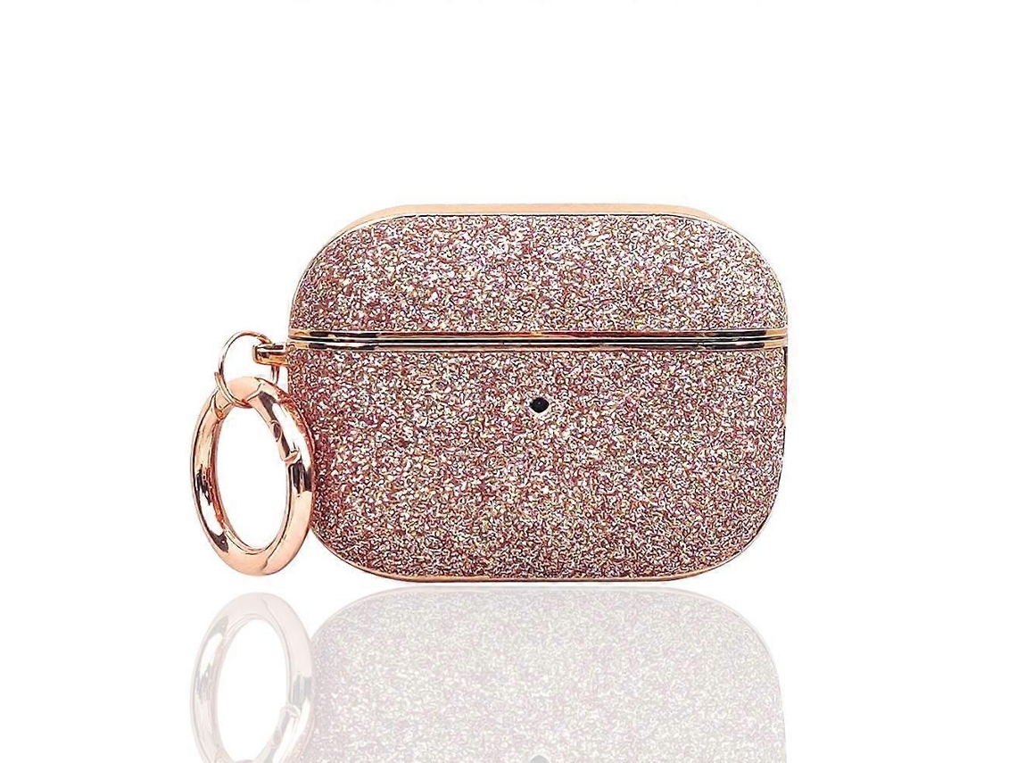 Camada protetora para fones de ouvido semi-fio com glitter e revestimento eletrolítico. GIECY