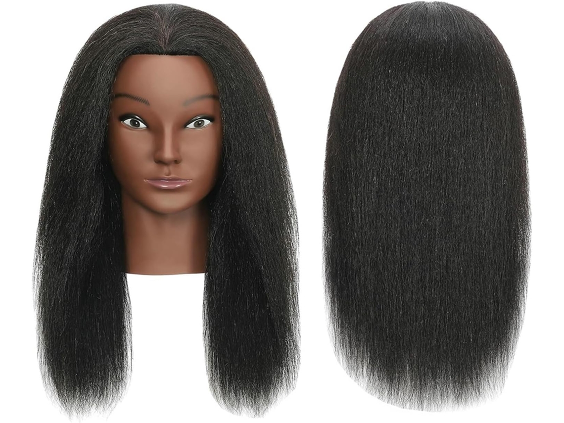 Cabeça de Manequim Dourada SFUSHOS 35 cm para Treinamento de Cabeleireiro
