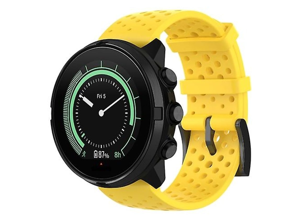 Pulseira De Silicone Respirável, Compatível Com Suunto 9. Não Inclui O Tema Chennls Amarelo.
