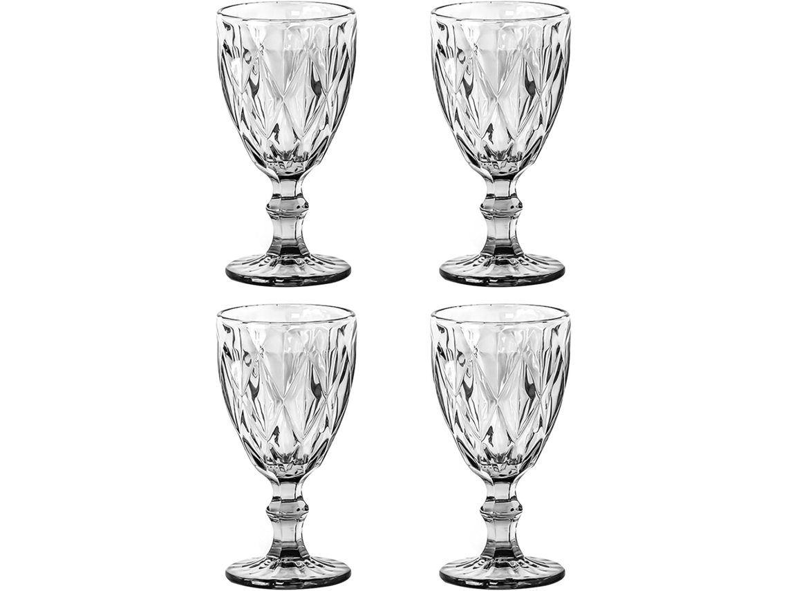Conjunto De 4 Copos Para Água, Suco, Bebidas E Champanhe.