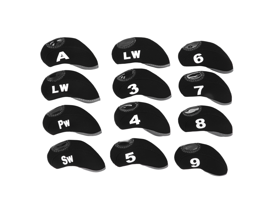 Laxiscreed Pack De 12 Capas De Cabeça De Taco De Golfe Pretas Para Proteção E Estilo