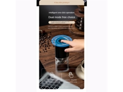 Moedor De Café Elétrico 155ml, Cerâmica, Portátil, Branco, Para Grãos De Café E Especiarias, Uso Em Casa, Escritório E Viagens