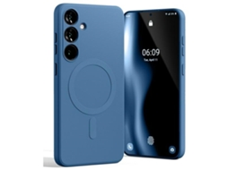 Capa Magsafe para Samsung Galaxy S24 MERCURY Silicone Azul