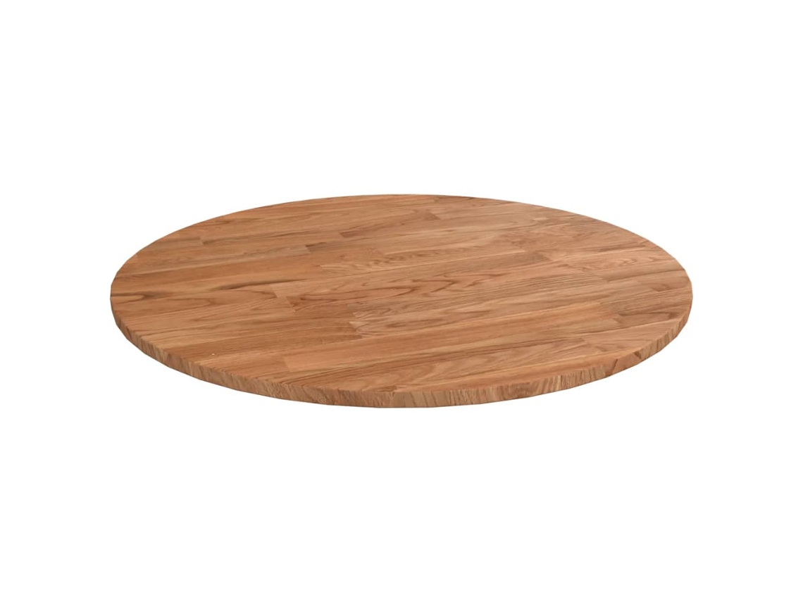 Vidaxl Tampo Mesa Redondo Ø40x1,5 Cm Carvalho Tratado Castanho-claro