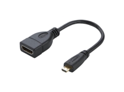 Cabo Adaptador Micro Hdmi Macho Para Hdmi Fêmea De 17 Cm