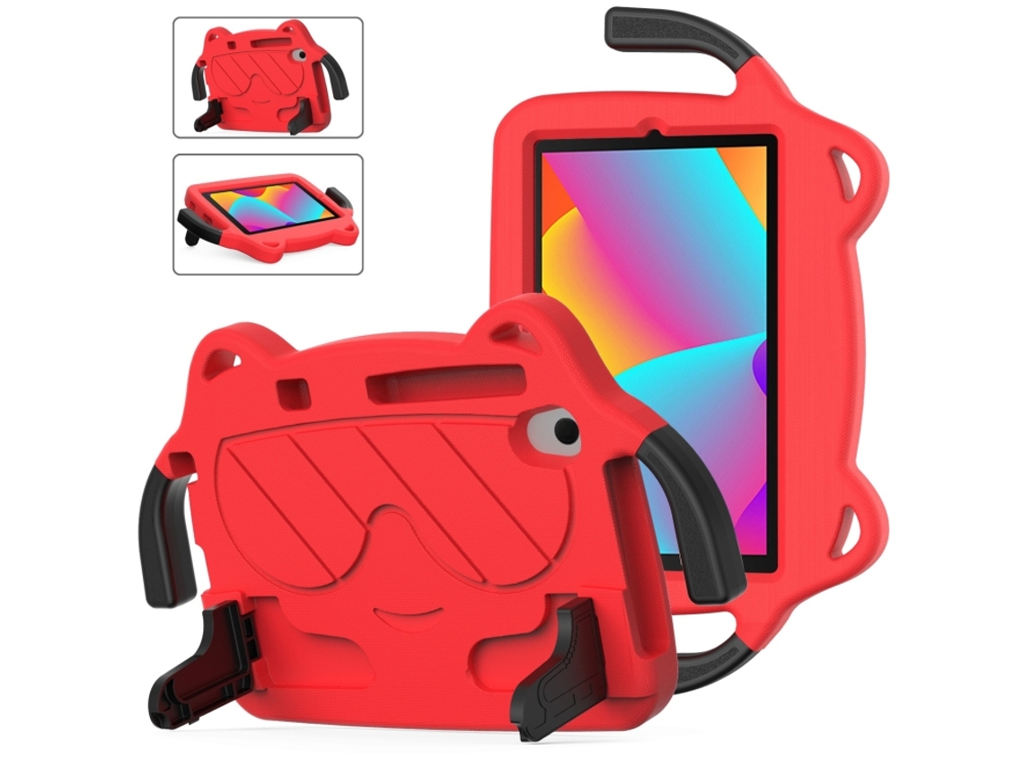 Capa Rígida Eva‑pc Ice‑baby Anti‑choque Halinuia, Cor Vermelho + Preto Para Tcl Tab 8 Le 2023 /tab 8 2022